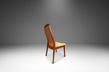 Load image into Gallery viewer, Danish Mid-Century Modern Ergonomic Contoured Side Dining Chair by Shou Andersen in Teak &amp; Original Oatmeal Fabric, Denmark, c. 1970s-ABT Modern
