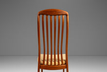 Load image into Gallery viewer, Danish Mid-Century Modern Ergonomic Contoured Side Dining Chair by Shou Andersen in Teak &amp; Original Oatmeal Fabric, Denmark, c. 1970s-ABT Modern
