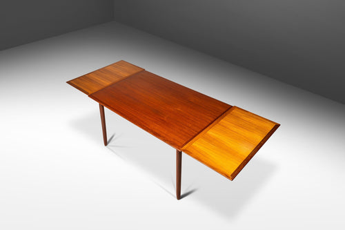 Danish Mid-Century Modern Extension Dining Table in Teak with Stow-in-Table Leaves, Denmark, c. 1960s-ABT Modern