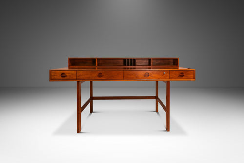 Danish Mid-Century Modern Flip-Top Executive Desk in Teak by Peter Løvig Nielsen, Denmark, c. 1960s-ABT Modern