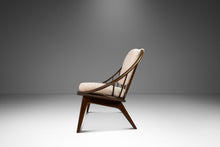 Load image into Gallery viewer, Danish Mid-Century Modern &quot;Hoop&quot; / &quot;Peacock&quot; Chair in Walnut &amp; White Bouclé by Ib Kofod-Larsen for Selig, Denmark, c. 1960s-ABT Modern
