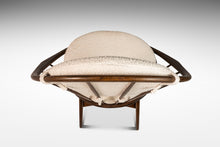 Load image into Gallery viewer, Danish Mid-Century Modern &quot;Hoop&quot; / &quot;Peacock&quot; Chair in Walnut &amp; White Bouclé by Ib Kofod-Larsen for Selig, Denmark, c. 1960s-ABT Modern
