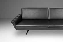 Load image into Gallery viewer, Danish Mid-Century Modern Low Profile Four-Seat Sofa in Vinyl Attributed to H.W. Klein for Bramin, Denmark, c. 1960s-ABT Modern
