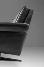 Load image into Gallery viewer, Danish Mid-Century Modern Low Profile Four-Seat Sofa in Vinyl Attributed to H.W. Klein for Bramin, Denmark, c. 1960s-ABT Modern
