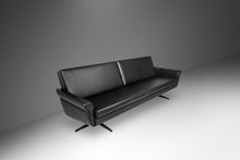 Load image into Gallery viewer, Danish Mid-Century Modern Low Profile Four-Seat Sofa in Vinyl Attributed to H.W. Klein for Bramin, Denmark, c. 1960s-ABT Modern
