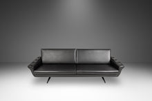 Load image into Gallery viewer, Danish Mid-Century Modern Low Profile Four-Seat Sofa in Vinyl Attributed to H.W. Klein for Bramin, Denmark, c. 1960s-ABT Modern
