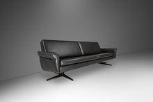 Load image into Gallery viewer, Danish Mid-Century Modern Low Profile Four-Seat Sofa in Vinyl Attributed to H.W. Klein for Bramin, Denmark, c. 1960s-ABT Modern
