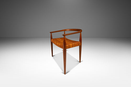 Danish Mid-Century Modern Model 113 Armchair in Oak & Original Cane by Nanna Ditzel for Kolds Savvaerk, Denmark, c. 1950's-ABT Modern