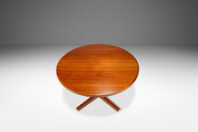 Load image into Gallery viewer, Danish Mid-Century Modern Round Expansion Dining Table w/ Pedestal Base in Teak by Skovby Møbelfabrik, Denmark, c. 1970&#39;s-ABT Modern
