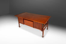 Load image into Gallery viewer, Danish Mid-Century Modern Sculpted Executive Desk in Teak by Arne Vodder for H.P. Hansen, Denmark, c. 1960s-ABT Modern
