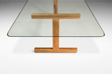 Load image into Gallery viewer, Danish Mid-Century Modern Solid Oak Dining Table / Desk with Glass Top in the Manner of Hans J Wegner, Denmark, c. 1970s-ABT Modern
