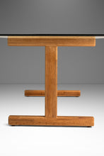 Load image into Gallery viewer, Danish Mid-Century Modern Solid Oak Dining Table / Desk with Glass Top in the Manner of Hans J Wegner, Denmark, c. 1970s-ABT Modern
