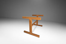Load image into Gallery viewer, Danish Mid-Century Modern Solid Oak Dining Table / Desk with Glass Top in the Manner of Hans J Wegner, Denmark, c. 1970s-ABT Modern
