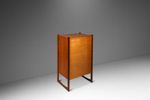 Load image into Gallery viewer, Danish Mid-Century Modern Tall Boy Slim Sled-Based 5-Drawer Dresser in Teak by Durable Suites, Denmark, c. 1970&#39;s-ABT Modern
