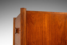 Load image into Gallery viewer, Danish Mid-Century Modern Tall Boy Slim Sled-Based 5-Drawer Dresser in Teak by Durable Suites, Denmark, c. 1970&#39;s-ABT Modern
