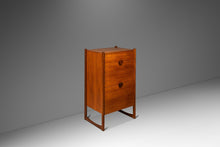 Load image into Gallery viewer, Danish Mid-Century Modern Tall Boy Slim Sled-Based 5-Drawer Dresser in Teak by Durable Suites, Denmark, c. 1970&#39;s-ABT Modern
