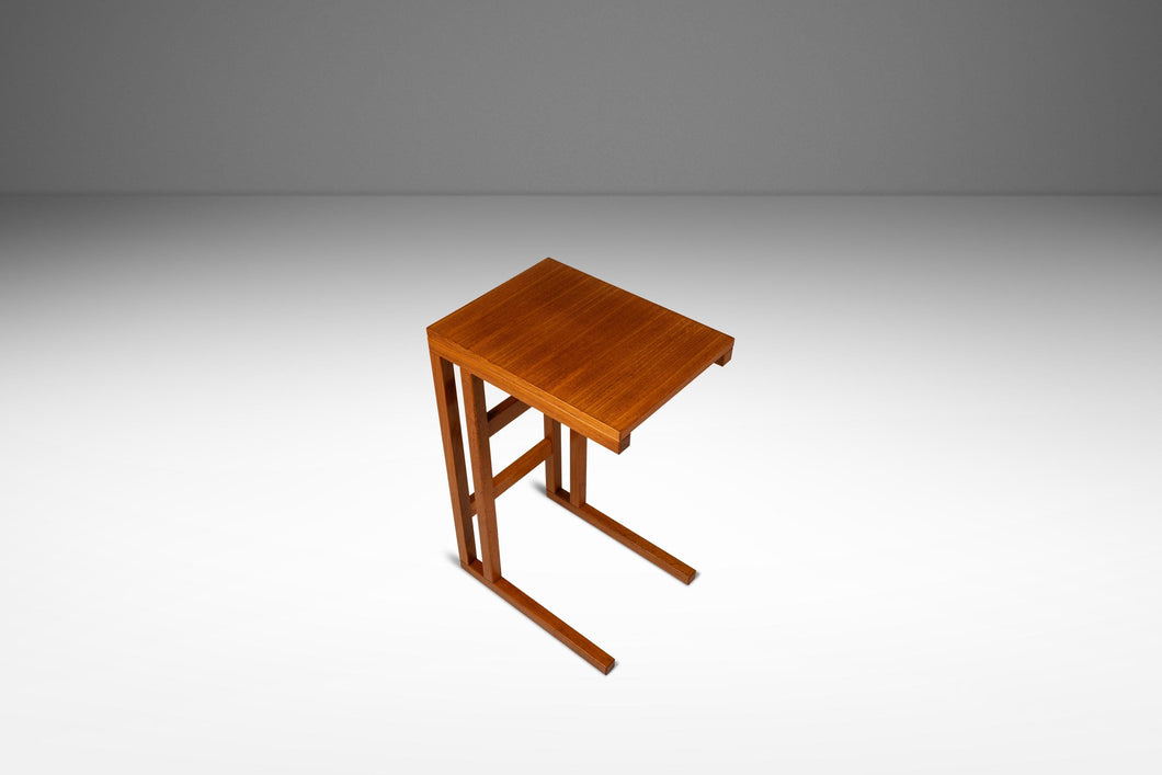 Danish Mid-Century Modern Tray Table / Sofa Table / TV Table in Teak by FBJ Møbler, Denmark, c. 1980s-ABT Modern