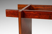 Load image into Gallery viewer, Danish Modern Architectural Modernist Dining Table in Rosewood w/ Glass Top by Sigurd Hansen for Haslev Møbelsnedkeri, Denmark, c. 1970s-ABT Modern
