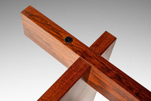 Load image into Gallery viewer, Danish Modern Architectural Modernist Dining Table in Rosewood w/ Glass Top by Sigurd Hansen for Haslev Møbelsnedkeri, Denmark, c. 1970s-ABT Modern
