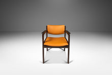 Load image into Gallery viewer, Danish Modern Arm Chair in Solid Mahogany &amp; Caramel Leather by Danish Overseas Imports, c. 1960&#39;s-ABT Modern
