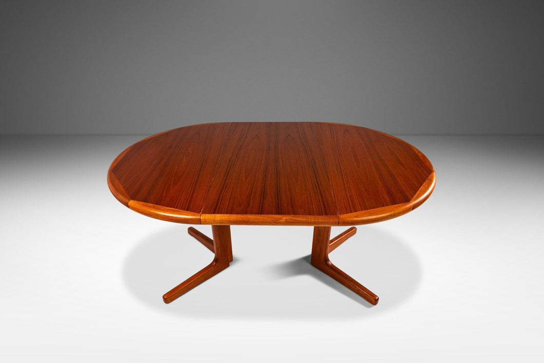 Danish Modern Extension Dining Table in Teak w/ Trestle Base, Denmark, c. 1970's-ABT Modern