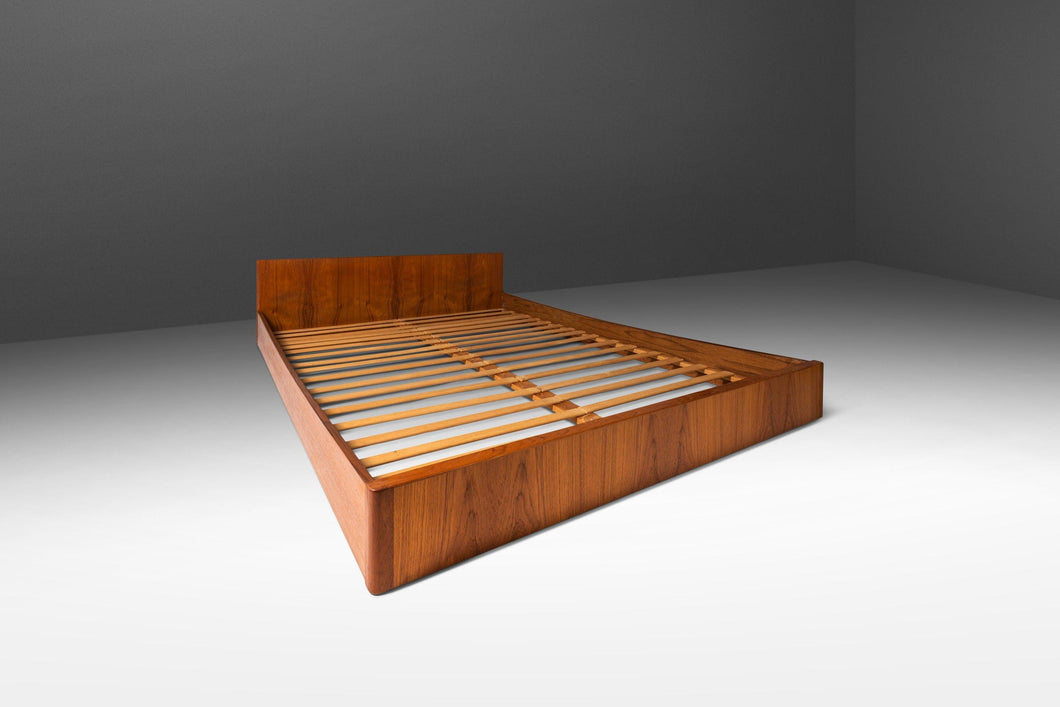 Danish Modern Low Profile Queen Size Bed Frame in Teak by Nils Jonsson, Denmark, c. 1960's-ABT Modern