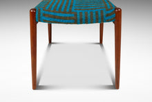 Load image into Gallery viewer, Danish Modern Model 75 Side / Desk Chair by Niels Møller for J.L. Møllers in Pierre Frey Mombasa Turquoise Fabric, Denmark, 1960s-ABT Modern
