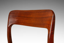 Load image into Gallery viewer, Danish Modern Model 75 Side / Desk Chair by Niels Møller for J.L. Møllers in Pierre Frey Mombasa Turquoise Fabric, Denmark, 1960s-ABT Modern
