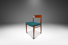 Load image into Gallery viewer, Danish Modern Model 75 Side / Desk Chair by Niels Møller for J.L. Møllers in Pierre Frey Mombasa Turquoise Fabric, Denmark, 1960s-ABT Modern
