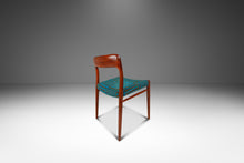 Load image into Gallery viewer, Danish Modern Model 75 Side / Desk Chair by Niels Møller for J.L. Møllers in Pierre Frey Mombasa Turquoise Fabric, Denmark, 1960s-ABT Modern
