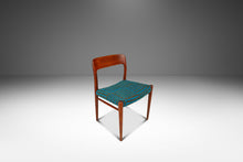 Load image into Gallery viewer, Danish Modern Model 75 Side / Desk Chair by Niels Møller for J.L. Møllers in Pierre Frey Mombasa Turquoise Fabric, Denmark, 1960s-ABT Modern
