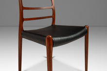 Load image into Gallery viewer, Danish Modern Møller Model No. 82 Ladderback Side Chair in Teak &amp; Leather for J.L. Møllers Møbelfabrik, Denmark, c. 1960s-ABT Modern
