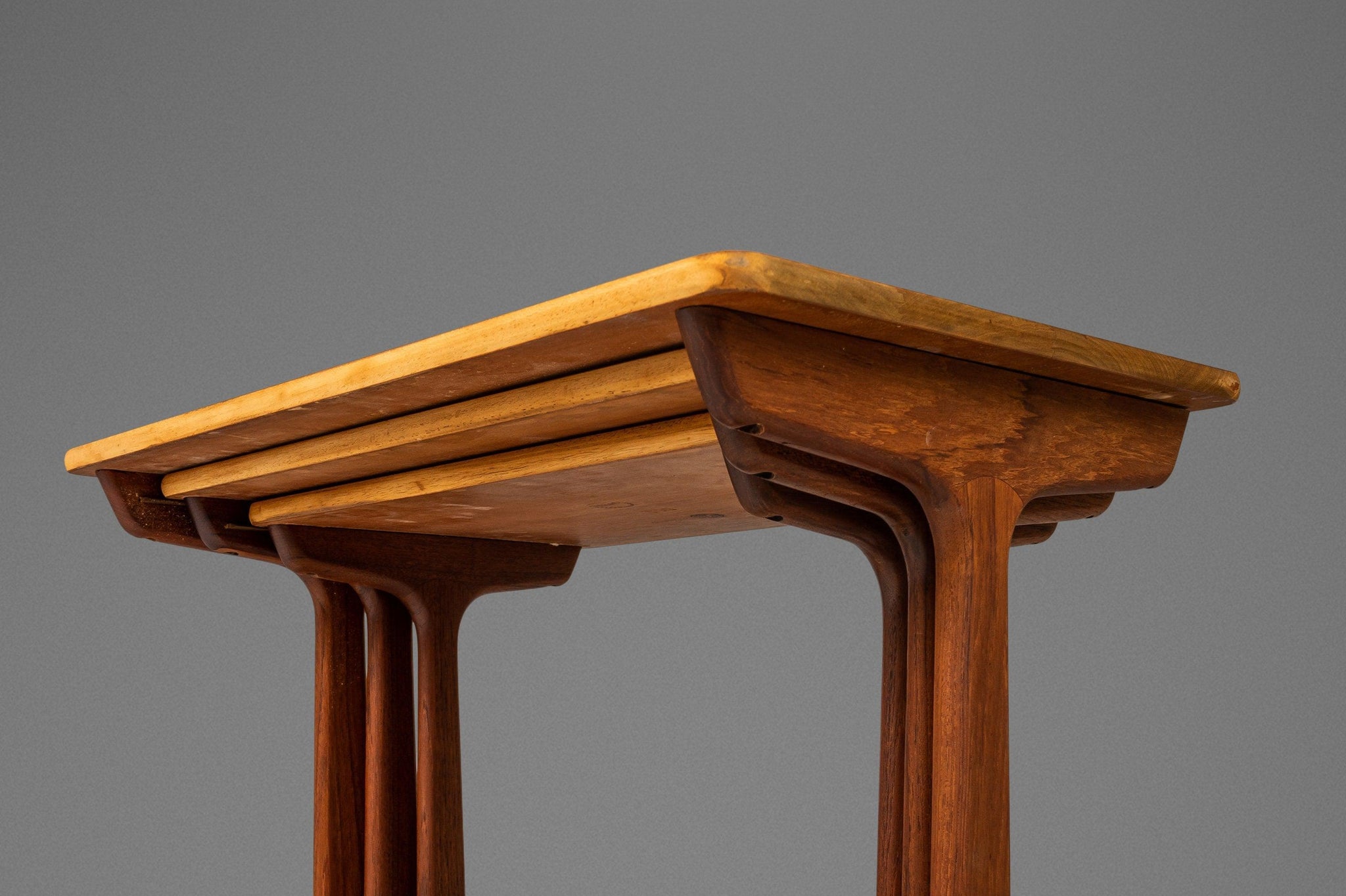 Danish Modern Set of Three Nesting Tables in Teak by Kai Kristiansen f