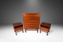 Load image into Gallery viewer, Danish Modern Six-Drawer Tall Dresser w/ Matching End Tables in Teak by Nils Jonsson for Torring Møbelfabrik Produced by HJN Mobler, c. 1960-ABT Modern
