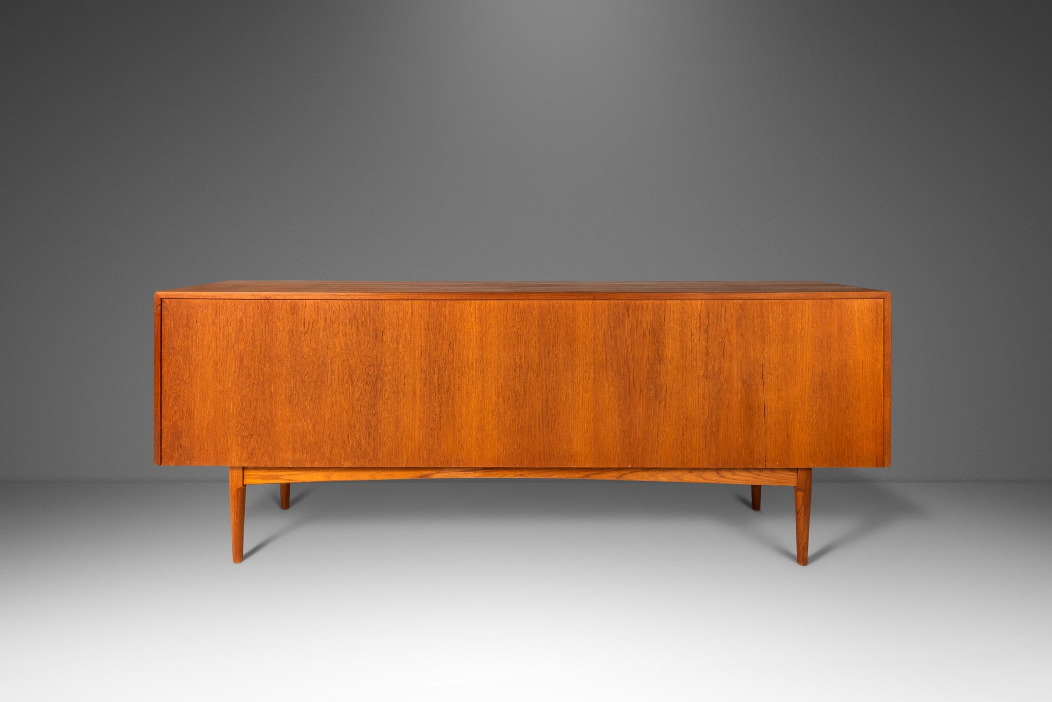 Danish Modern Tambour Door Credenza in Teak by Bernhard Pedersen for B