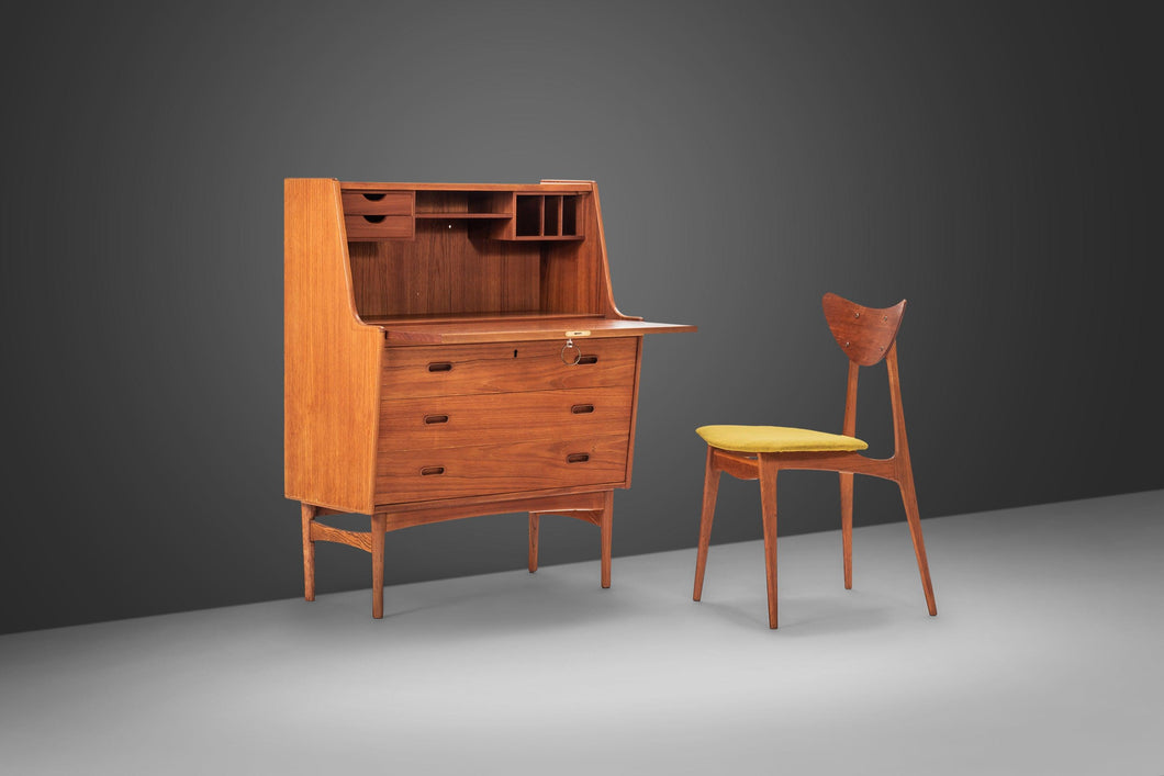 Danish Teak Secretary Desk Model 37 by Arne Wahl Iversen for Vinde Møbelfabrik, Denmark, c. 1960's-ABT Modern