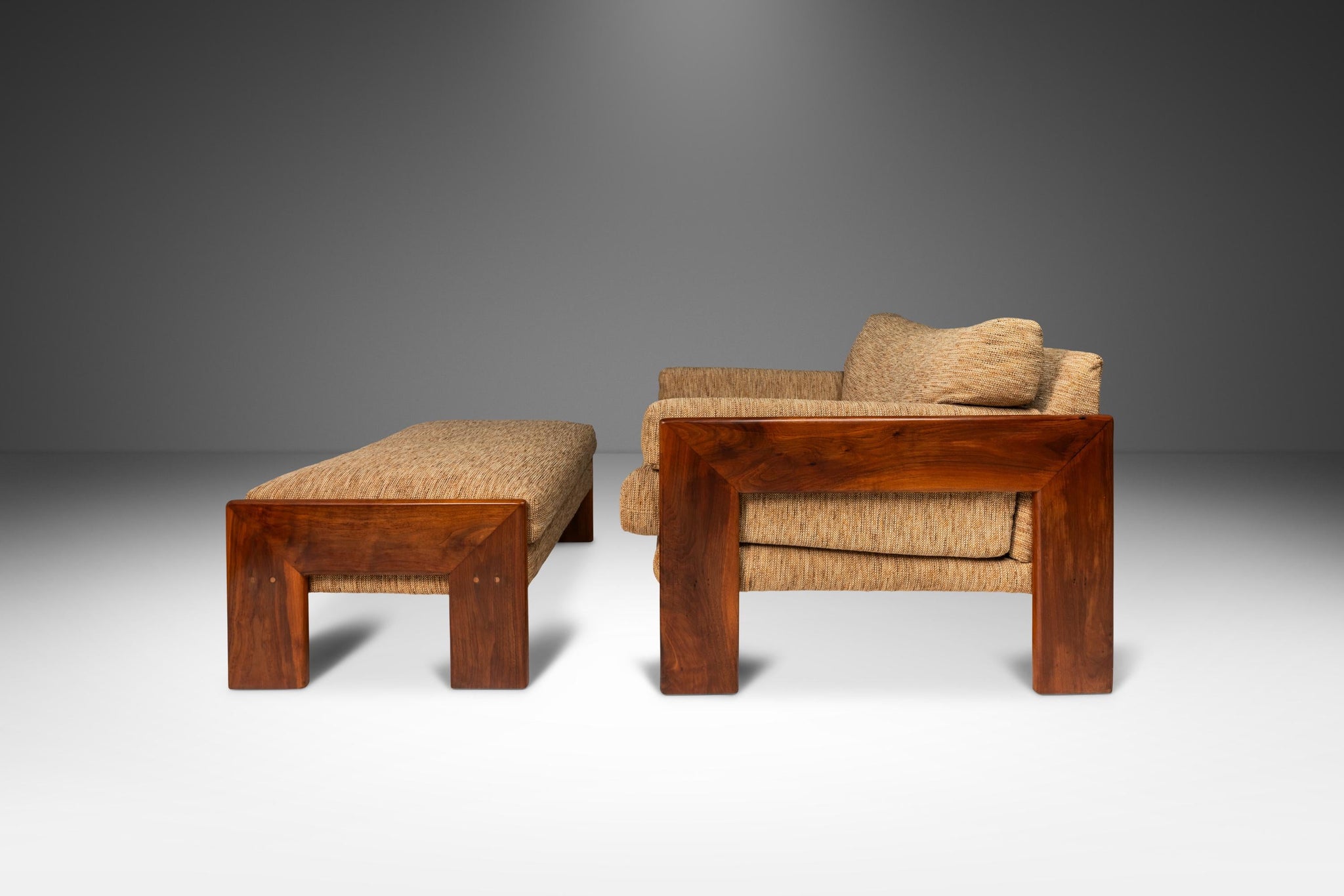 Early Low Profile Lounge Chair Ottoman Set by Adrian Pearsall for Cr