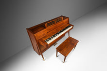 Load image into Gallery viewer, Early Mid-Century Modern Baldwin Acrosonic Piano in Walnut and Caning, USA, c. 1961-ABT Modern
