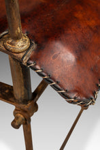 Load image into Gallery viewer, Early Patinaed Wrought Iron and Leather Armchair Lounge Chair / Armchair Attributed to Ilana Goor, Israel, c. 1960&#39;s-ABT Modern
