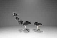 Load image into Gallery viewer, Early Restored Mid-Century Modern EJ 5 'Corona' Chair &amp; Ottoman Set by Poul Volther for Erik Jørgensen, Denmark, c. 1960s-ABT Modern
