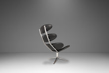 Load image into Gallery viewer, Early Restored Mid-Century Modern EJ 5 'Corona' Chair &amp; Ottoman Set by Poul Volther for Erik Jørgensen, Denmark, c. 1960s-ABT Modern
