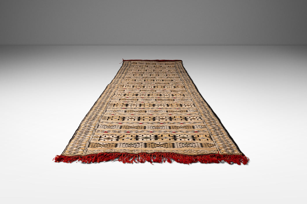 Expansive Authentic Turkish Vintage Handwoven Kilim Hallway / Stairs Runner Rug, Turkey, c. 1970s-ABT Modern