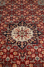 Load image into Gallery viewer, Expansive Authentic Vintage Handwoven Woolen Persian Kashan Rectangular Rug 9 Ft x 6 ft, c. 1950s-ABT Modern
