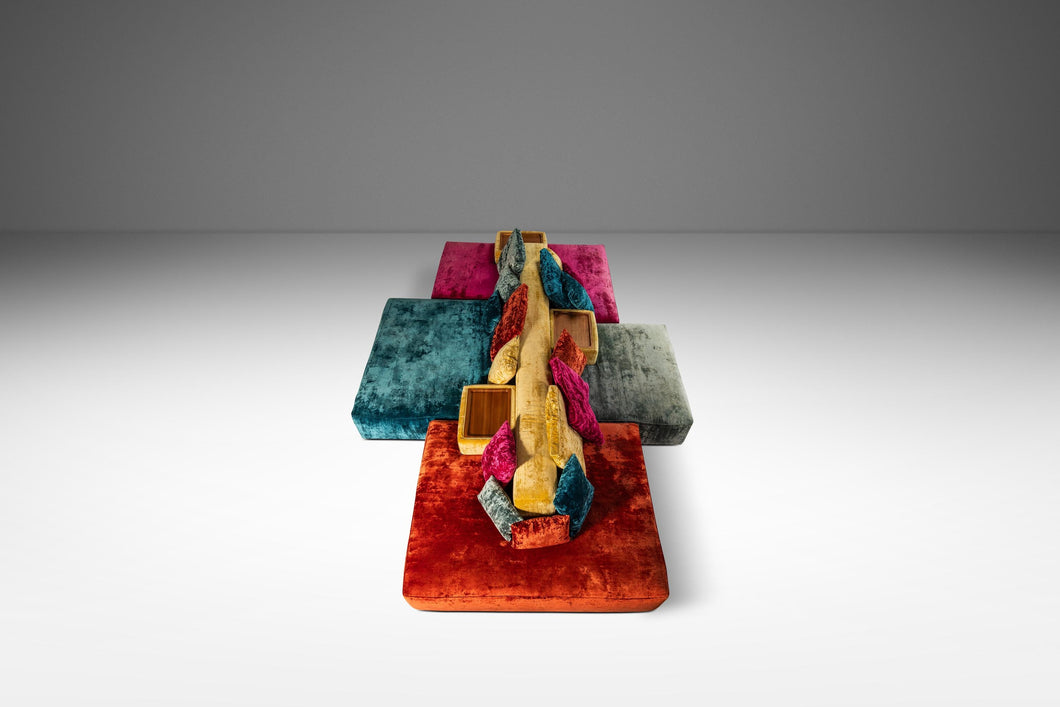 Expansive Mid-Century Italian Modern Modular Rainbow Double Sided Sofa / Sectional by Vibieffe, Italy, c. 2000s-ABT Modern