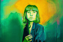 Load image into Gallery viewer, Green Light by James Mattison, 20x20, Oil on Wood Canvas, 2023-ABT Modern
