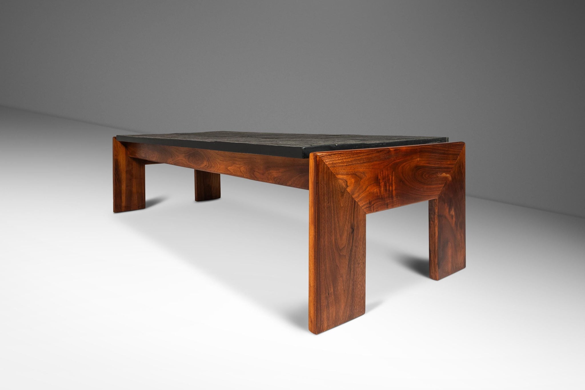 Heirloom Brutalist Mid-Century Modern Coffee Table in Solid