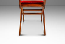 Load image into Gallery viewer, Italian Mid-Century Modern Angular Patinaed Accent Chair in Walnut &amp; Vinyl After Carlo de Carli, USA, c. 1960s-ABT Modern
