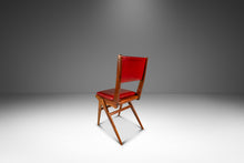 Load image into Gallery viewer, Italian Mid-Century Modern Angular Patinaed Accent Chair in Walnut &amp; Vinyl After Carlo de Carli, USA, c. 1960s-ABT Modern
