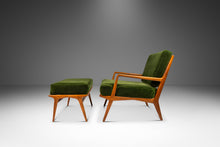 Load image into Gallery viewer, Italian Mid-Century Modern Lounge Chair &amp; Ottoman in Walnut and Mohair by Carlo de Carli for M. Singer and Sons, Italy-USA, 1950s-ABT Modern
