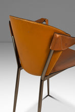Load image into Gallery viewer, Italian Postmodern Modernist "Jocauro" Armchair by Arrben in Original Patinaed Leather, Italy, c. 1990s-ABT Modern
